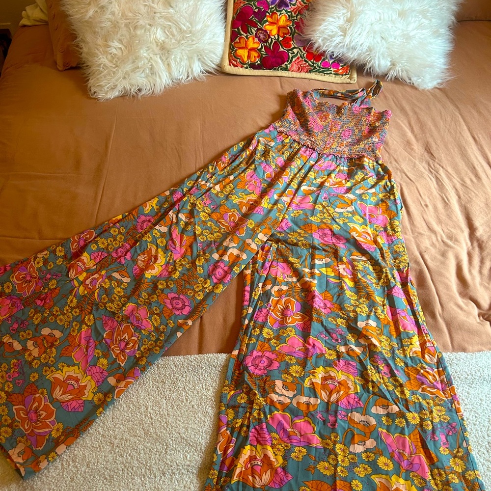 Natural Life Floral Jumpsuit